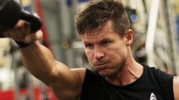 Baumgartner, durante su preparación.