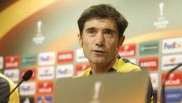 Marcelino, técnico del Villarreal, en rueda de prensa.