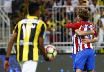 Action from Jeddah as Atletico Madrid faced local outfit Al Ittihad as part of the Saudi club's 90th anniversary celebrations