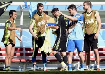 Sustitución de David Villa.