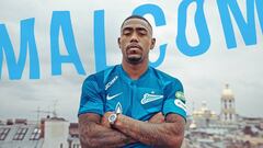 Malcom, víctima de una pancarta racista en su estreno con el Zenit