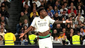 Vinicius, durante el partido contra el Betis.