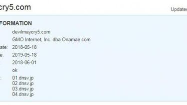 Registrado el dominio DevilMayCry5.com