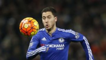 Hazard, en un partido con el Chelsea.