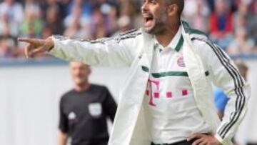 Guardiola durante el amistoso.