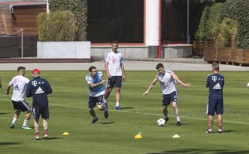 El Bayern se prepara antes del partido frente al Real Madrid