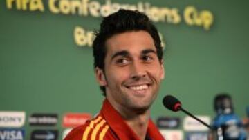 Arbeloa, durante una rueda de prensa en la Copa Confederaciones.