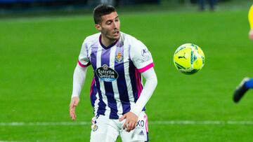 Shon Weissman of Valladolid during LaLiga, football match played between Cadiz Club Futbol and Real Valladolid at Ramon de Carranza Stadium on December 29, 2020 in Cadiz, Spain.
 AFP7 
 29/12/2020 ONLY FOR USE IN SPAIN