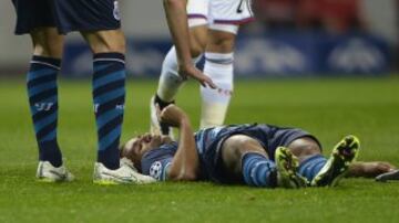 Danilo también sufrió un golpe en Champions League ante el Lyon que lo dejó afuera 