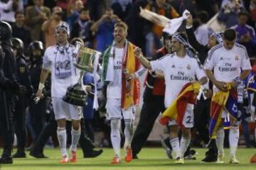 El 16 de abril de 2014 el Real Madrid gana la final de la  Copa del Rey frente al Barcelona