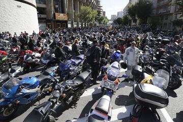 El homenaje motero al Maestro Ángel Nieto en Madrid