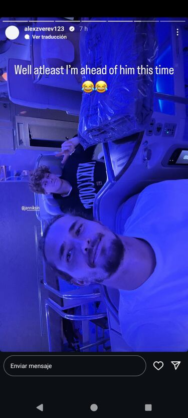 Sinner, la sombra de Zverev en el avi¨®n de vuelta: ¡°Al menos esta vez estoy delante de ¨¦l¡±