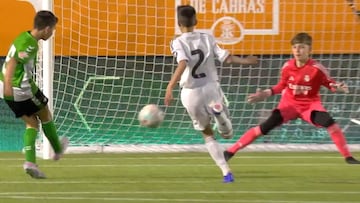 Imagen de Martín Casillas, en el Real madrid-Betis del Mundial Sub-12 LaLiga Futures.