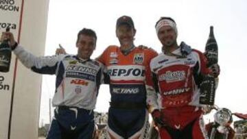 <strong>VICTORIA.</strong> Marc Coma consiguió la victoria definitiva en la Baja España 2008 en la prueba de motos.