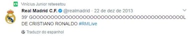 Se viralizan los tuits de la primera cuenta de Vinicius