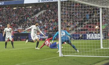 ¡¡MORATA MARCA EL PRIMERO!! ¡Buenísimo centro de Juanfran desde la derecha que ha rematado en el segundo palo con la diestra el delantero para abrir el marcador!