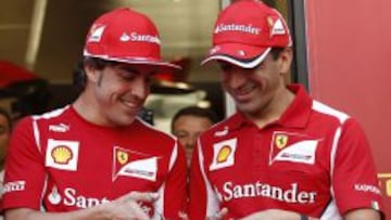 Marc Gen&eacute;, junto a Fernando Alonso en una imagen de archivo.