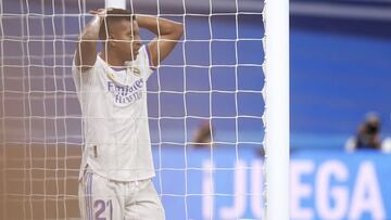 Rodrygo, en un partido con el Real Madrid.