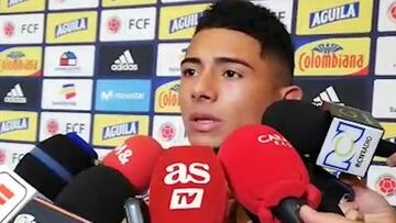 Edwin Herrera en la previa del partido contra Chile