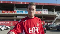 Carlos Clerc, posando como jugador del Girona