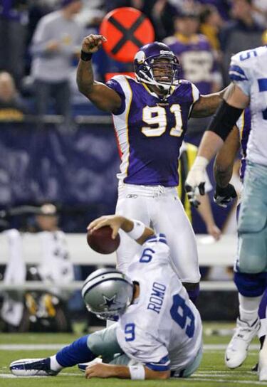 Vikings, 34; Cowboys, 3