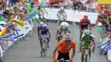 <b>SUPERIOR. </b>Antón fue más fuerte que Nibali, Purito, Velits, y Gilbert.