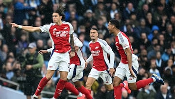 El defensor italiano marcó en su primera titularidad con el Arsenal y lo hizo frente al Manchester City de Pep Guardiola.