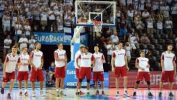 Los jugadores de Rusia en el Eurobasket de 2015.