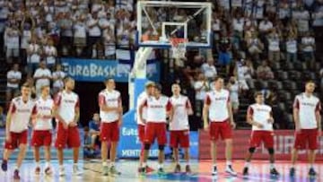 Los jugadores de Rusia en el Eurobasket de 2015.