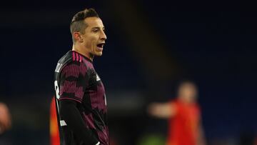 Andr&eacute;s Guardado durante un partido con la Selecci&oacute;n Mexicana