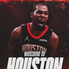 Así quedaría el temible quinteto de Houston Rockets con Kevin Durant, en el arranque de la temporada 2025-26 de la NBA