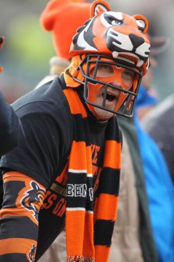 El tigre de los Frostis se escap¨® de la caja de cereales por unos momentos para ir a animar a los Bengals.