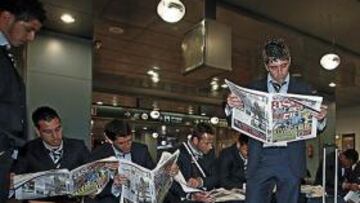 Los jugadores del Getafe no se perdieron detalle de As.