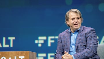 Todd Boehly, co-founder, chairman and C.E.O. of Eldridge, speaks during the SALT conference in Manhattan, New York City, U.S., September 13, 2022. REUTERS/David Dee Delgado
