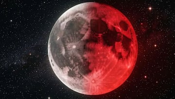 La madrugada del martes 3 de marzo del 2026, será visible un eclipse lunar total que dejará ver una brillante luna llena de sangre acompañada con colores rojizos y anaranjados.