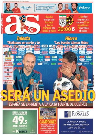 Partidos del Mundial de fútbol 2018 hoy, miércoles 20 de junio