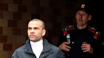 Soccer Football - Dani Alves Release From Prison - Brians 2 Prison, Barcelona, Spain - March 25, 2024 Brazilian soccer player Dani Alves leaves the Brians 2 prison on bail while he appeals his rape conviction REUTERS/Bruna Casas