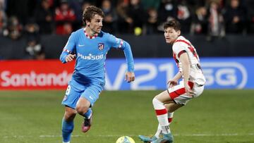 Griezmann, durante el partido contra el Rayo.