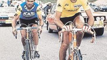 <b>COMPAÑEROS DE PODIO. </b>Ocaña y Fuentes compartieron en 1973 podio en París.