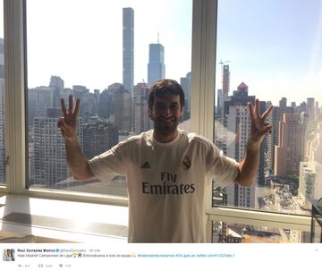 Legendary ex-Real Madrid striker Raúl González Blanco: "Hala Madrid! LaLiga champions! Congratulations to the whole team."