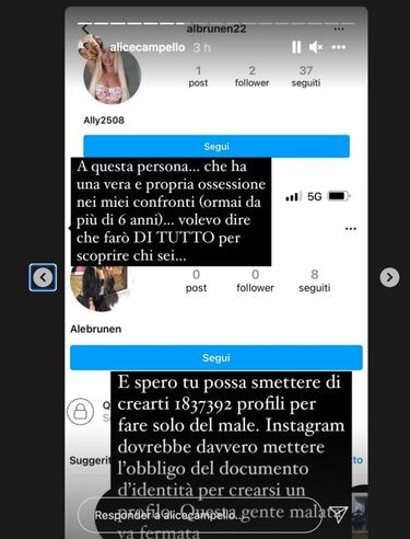 Alice Campello se harta y denuncia el acoso de una de sus seguidoras