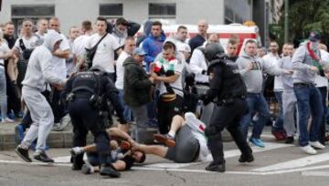 Los seguidores del Legia la lían en las calles de Madrid