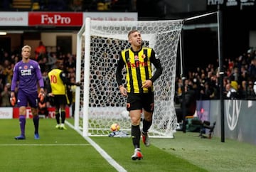 Gerard Deulofeu celebrates on of his goals against Huddersfield