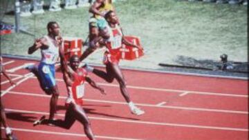 La final de los 100 metros de los Juegos de Se&uacute;l con Ben Johnson, Carl Lewis y Linford Christie.