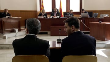 Messi, durante el juicio.