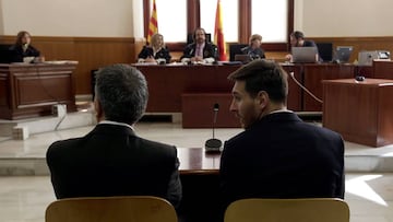 Messi, durante el juicio.