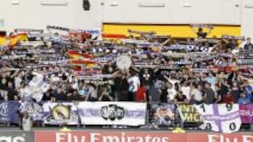 LOS ULTRAS EN EL DI ST&Eacute;FANO. Una de las &uacute;ltimas im&aacute;genes de Ultras Sur esta temporada en un partido del Castilla.
 