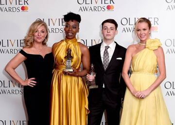 LONDRES 9 de abril. Tracy-Ann Oberman, Noma Dumezweni, Anthony Boyle, y Amanda Holden