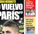 Verratti y las chicas, en las portadas culé