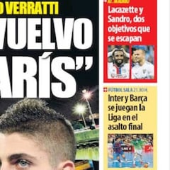 Verratti y las chicas, en las portadas de Barcelona